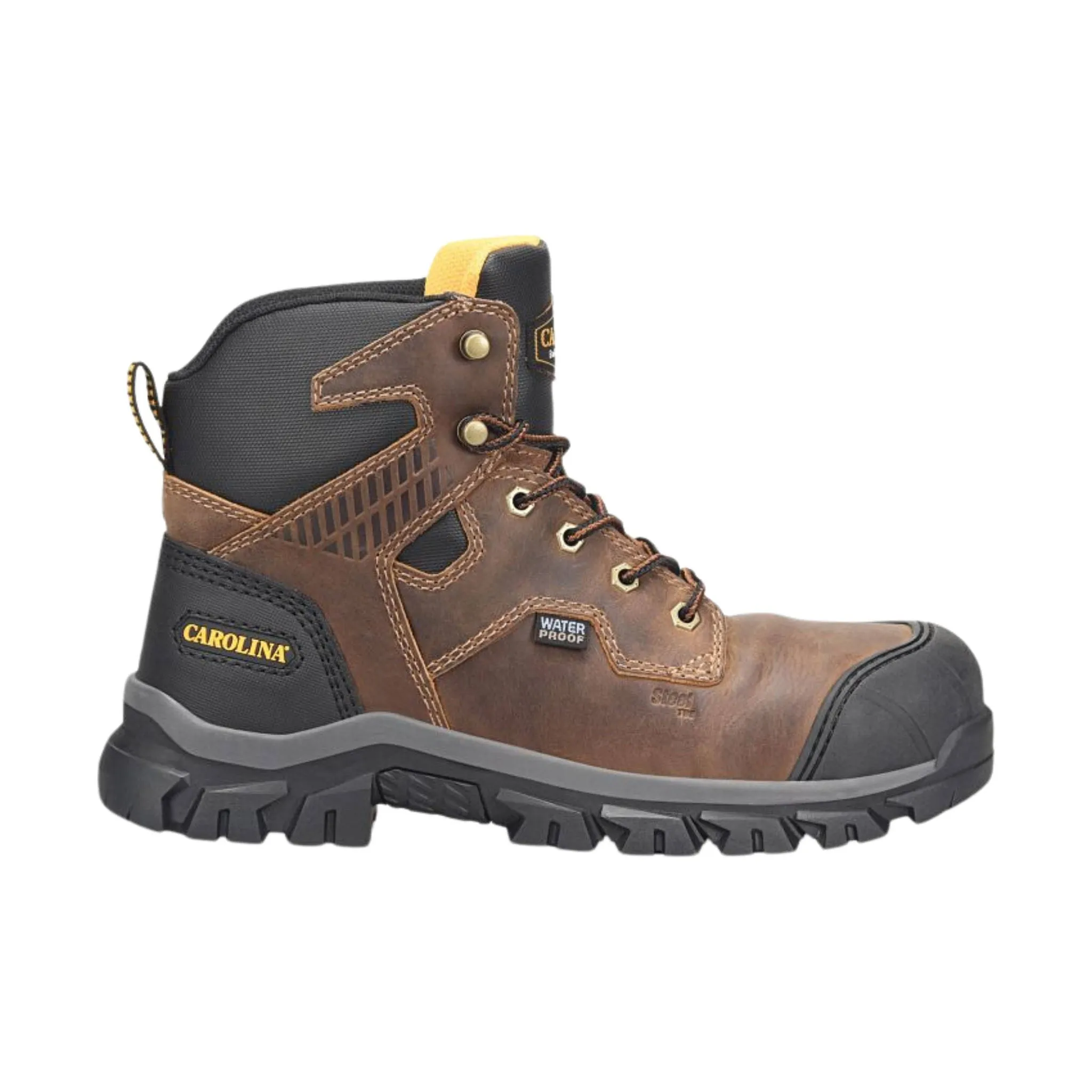 Carolina Men's Falcon 6 Inch Waterproof Steel Toe Work Boots - Brown