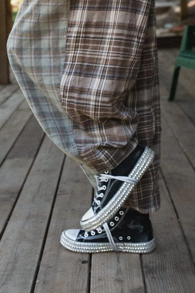 Chantel Studded High Top Sneaker - Black