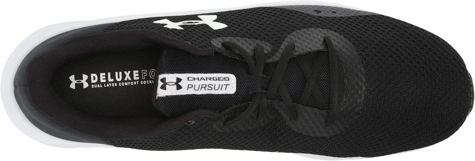 Charged Pursuit 3 Under Armor Sneakers, Black/Black/White