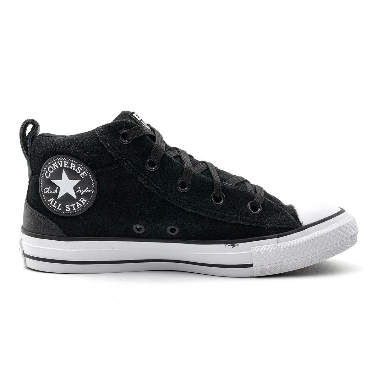 Converse Chuck Taylor All Star Street High-Top Sneakers Suede Leather Black Colour For Women