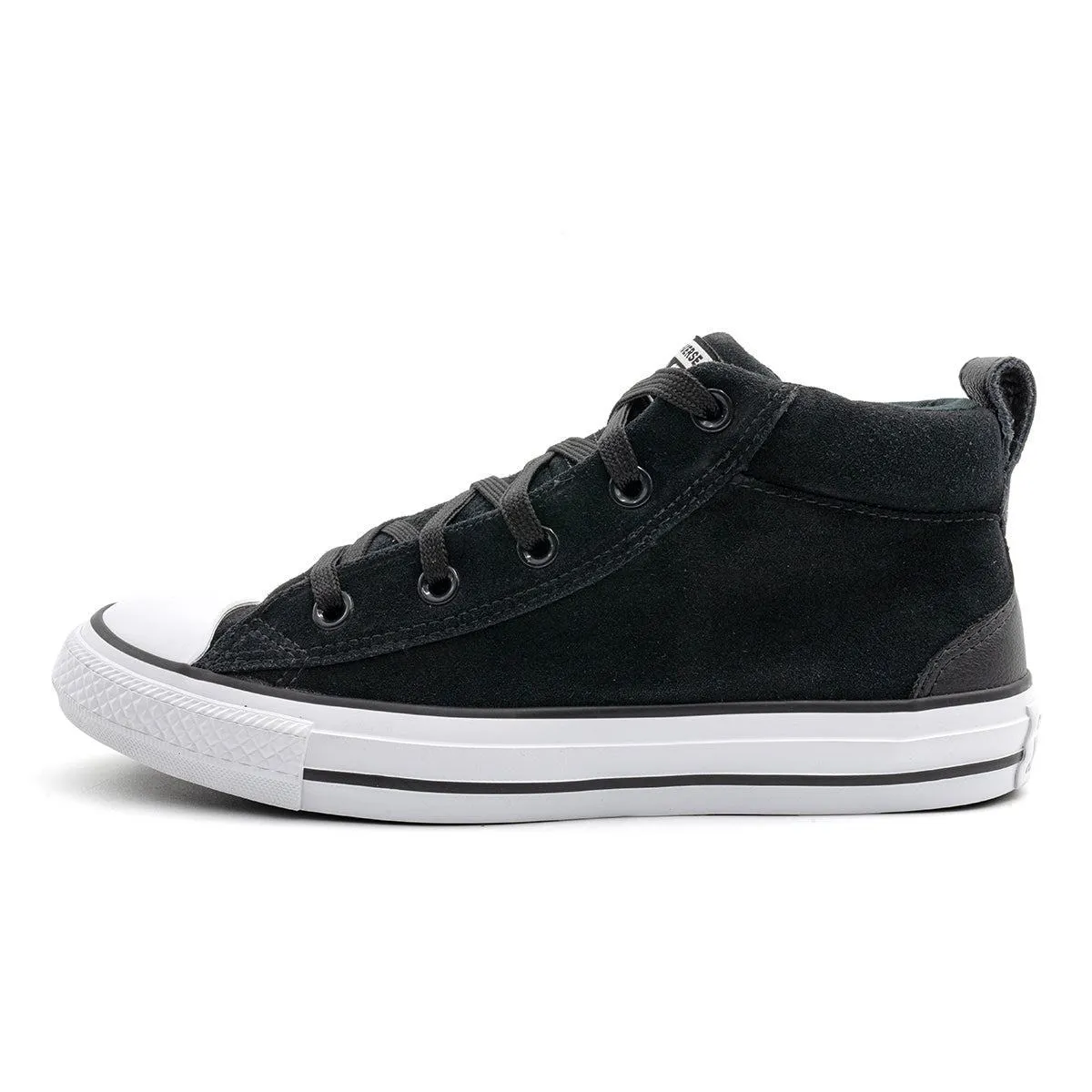 Converse Chuck Taylor All Star Street High-Top Sneakers Suede Leather Black Colour For Women