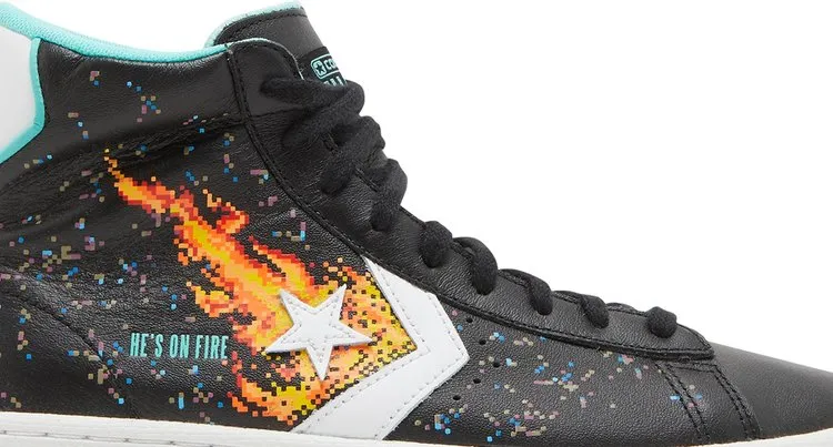 Converse NBA Jam x Pro Leather High Hes On Fire! Sneakers, black