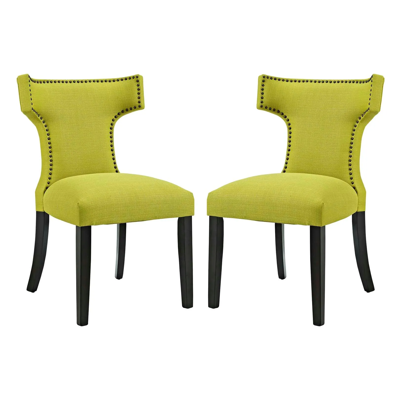 Curve Dining Side Chair Fabric Set of 2