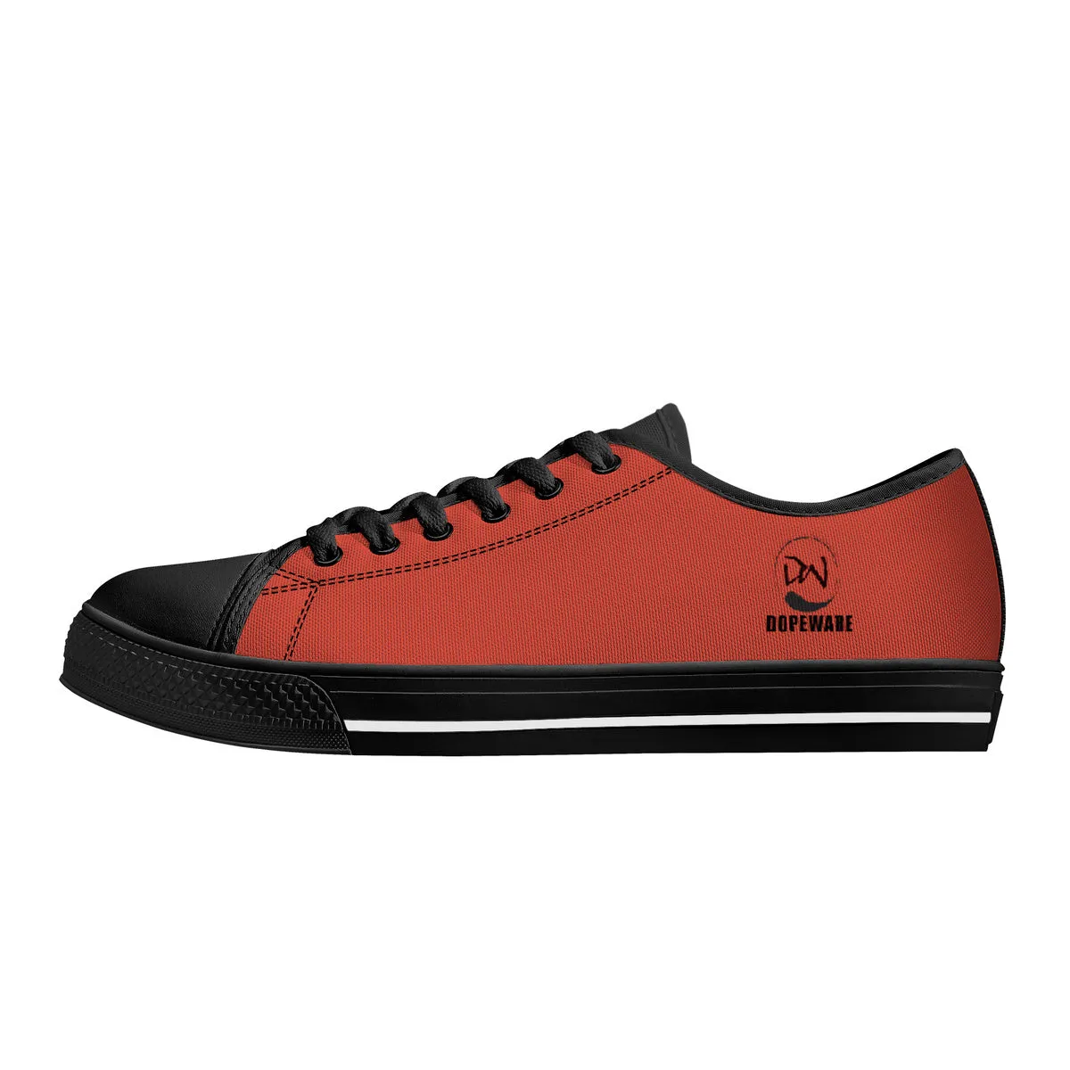 D24 Rubber Outsoles Low-Top Canvas Shoes - Red