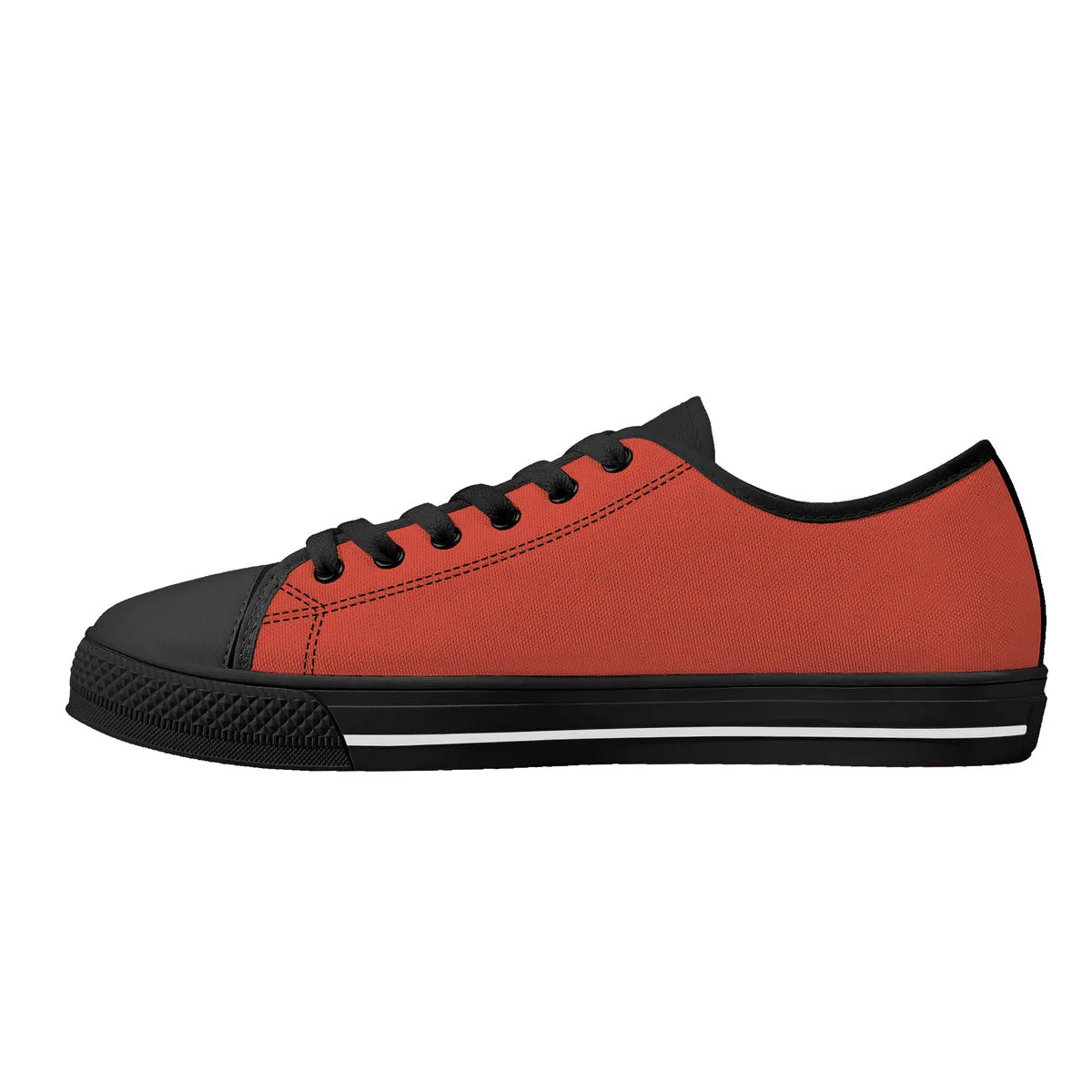 D24 Rubber Outsoles Low-Top Canvas Shoes - Red