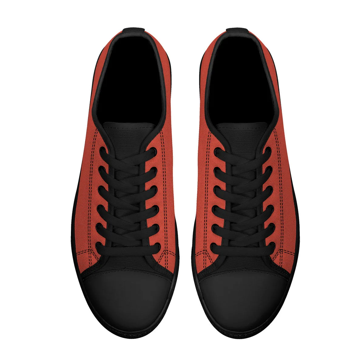 D24 Rubber Outsoles Low-Top Canvas Shoes - Red