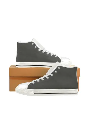 Dark Gray Men’s Classic High Top Canvas Shoes (Model 017)