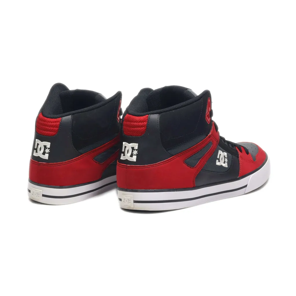 Dc Shoes Spartan High-Top Sneakers Leather Red Colour For Men