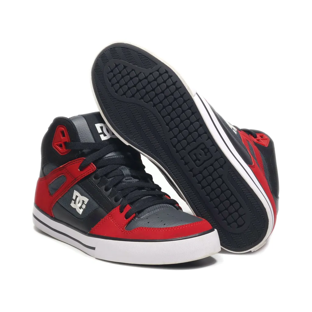 Dc Shoes Spartan High-Top Sneakers Leather Red Colour For Men