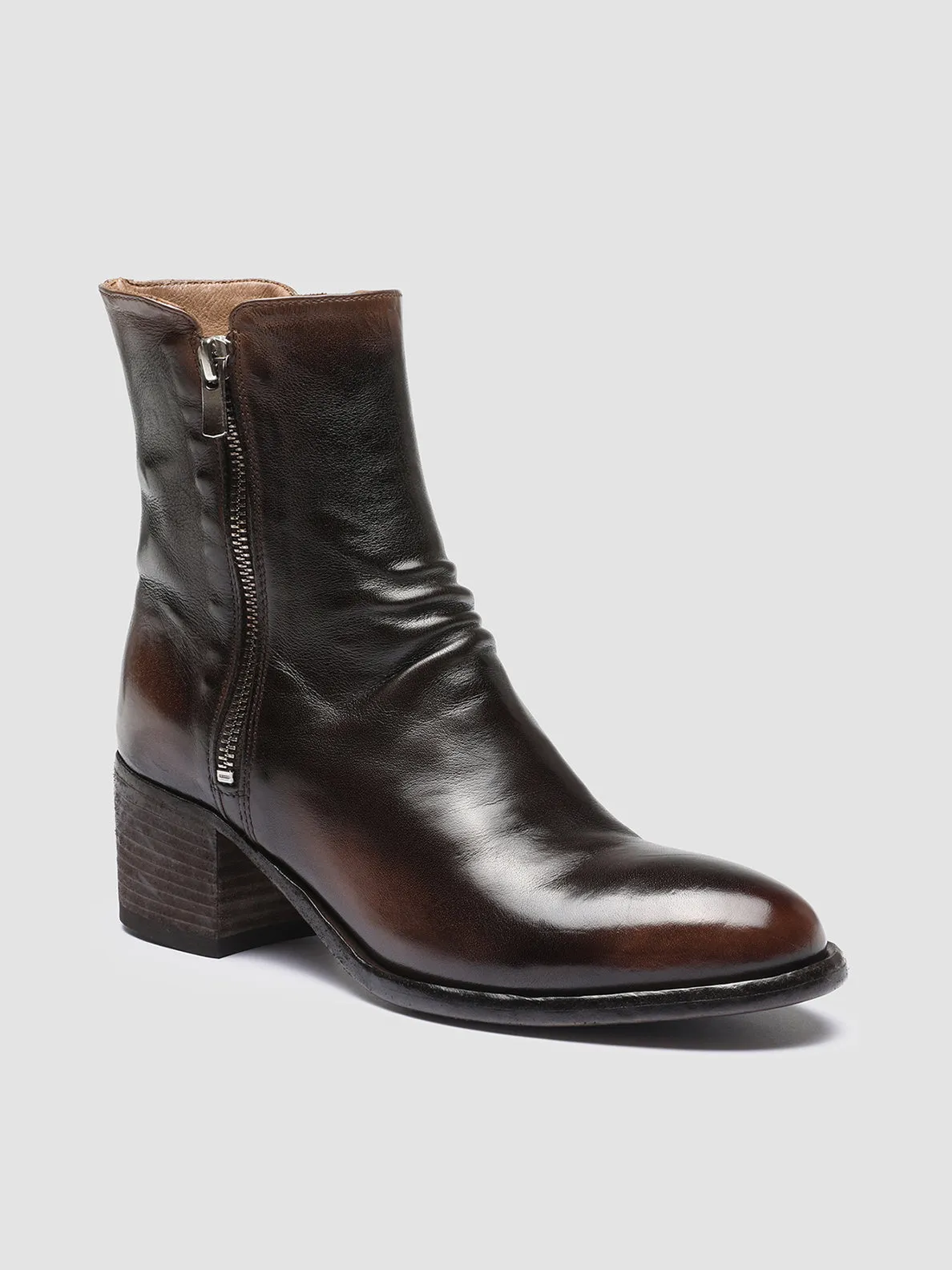 DENNER 103 - Brown Leather Ankle Boots