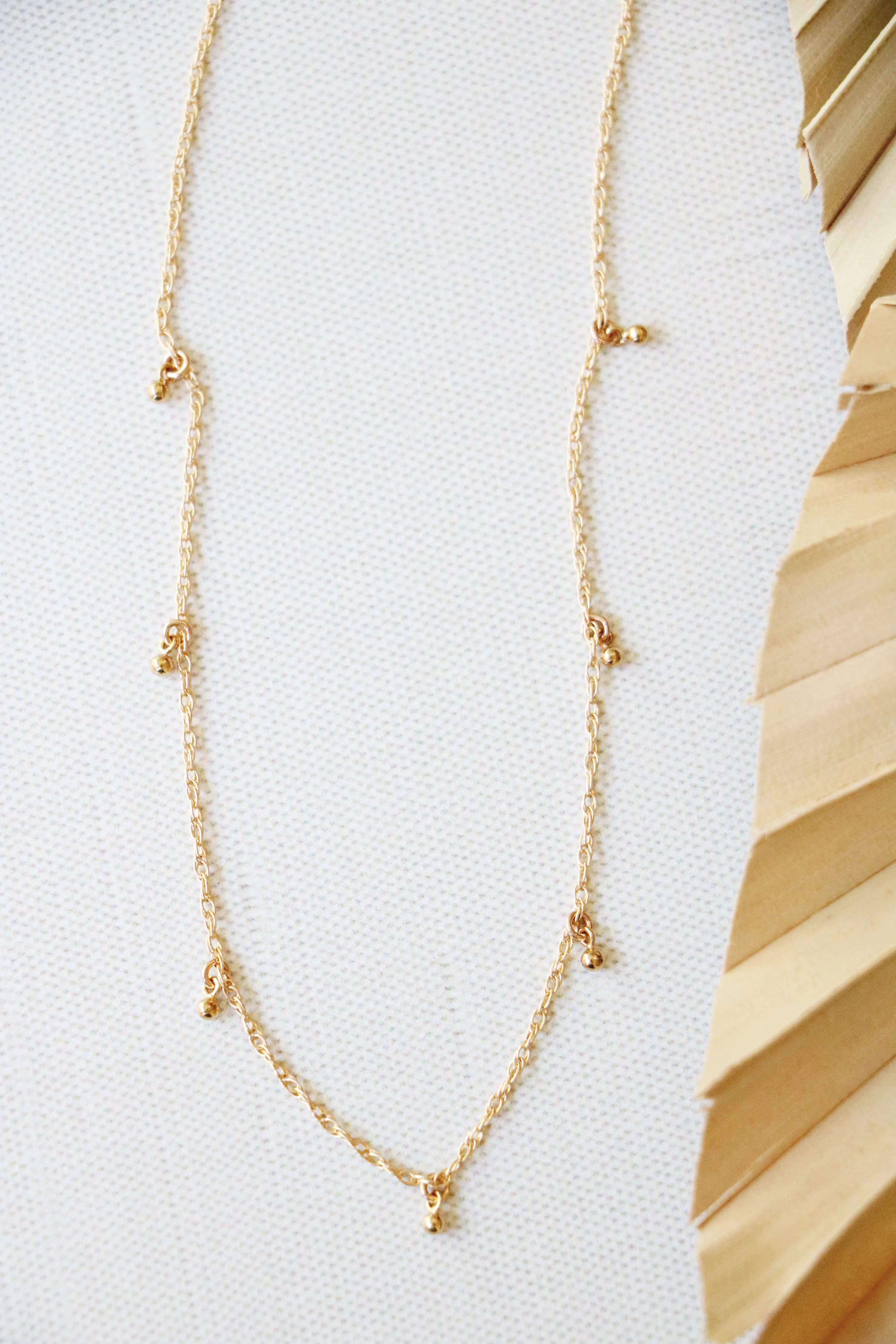 dew drops necklace { gold }