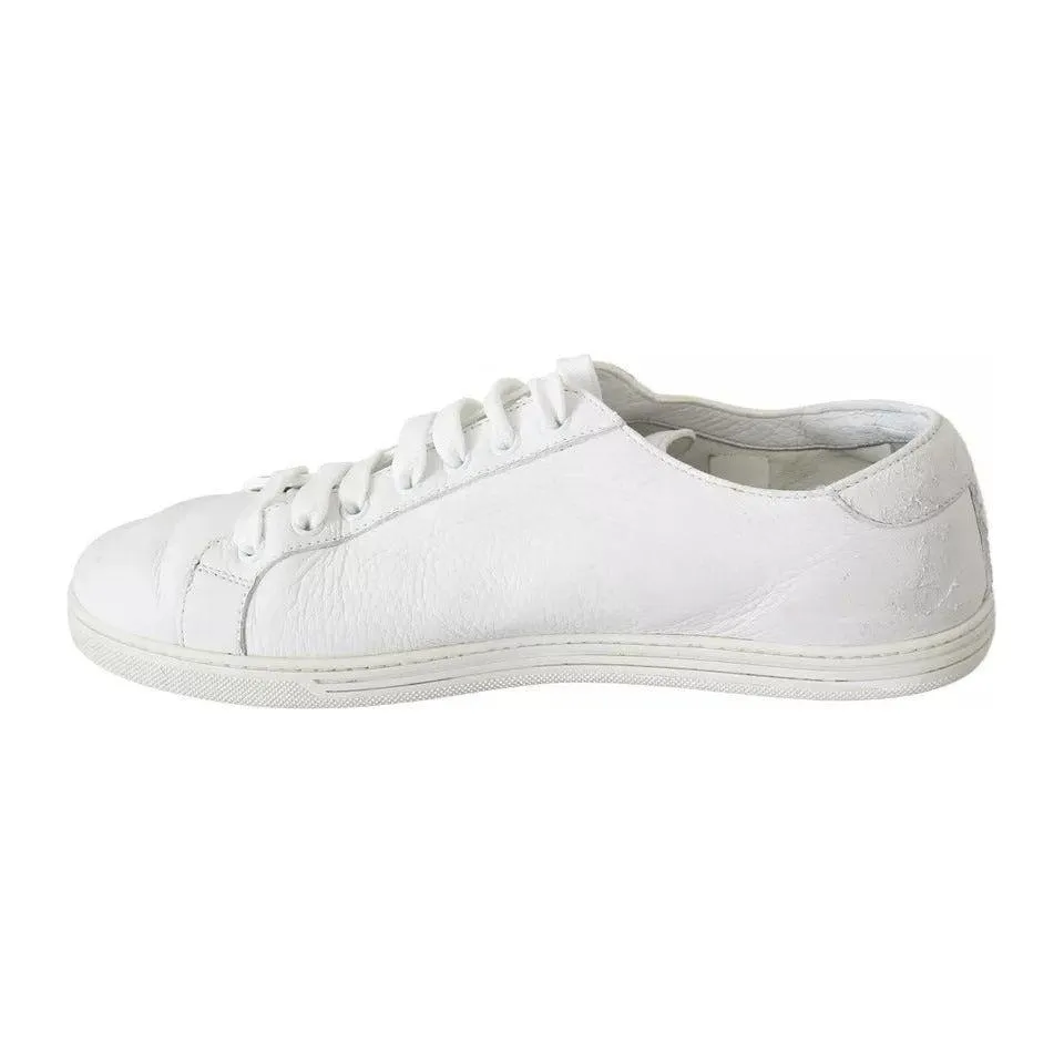 Dolce & Gabbana White Saint Tropez Lace Up Men Sneakers Men Shoes