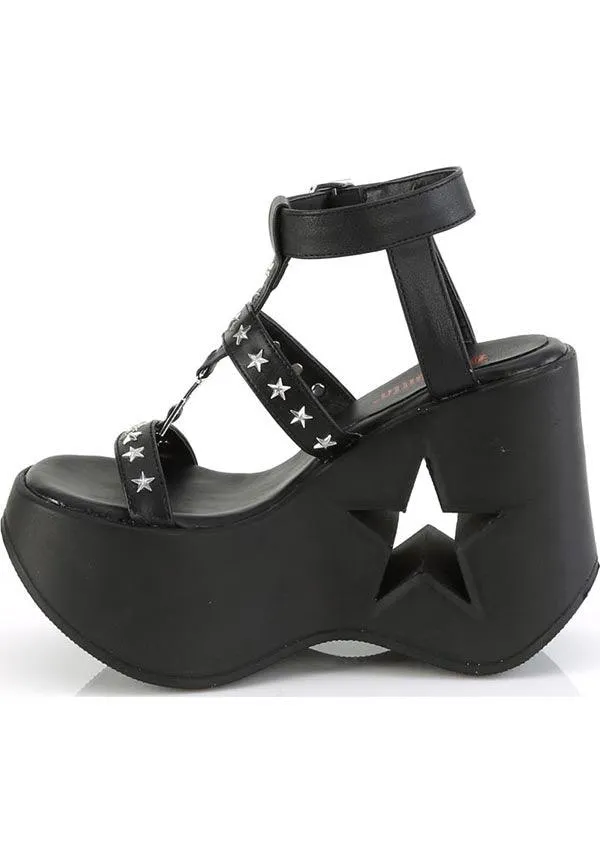 DYNAMITE-12 [Black Vegan Leather] | PLATFORMS [PREORDER]