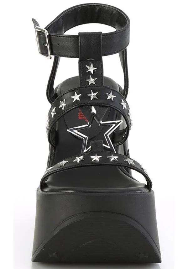 DYNAMITE-12 [Black Vegan Leather] | PLATFORMS [PREORDER]