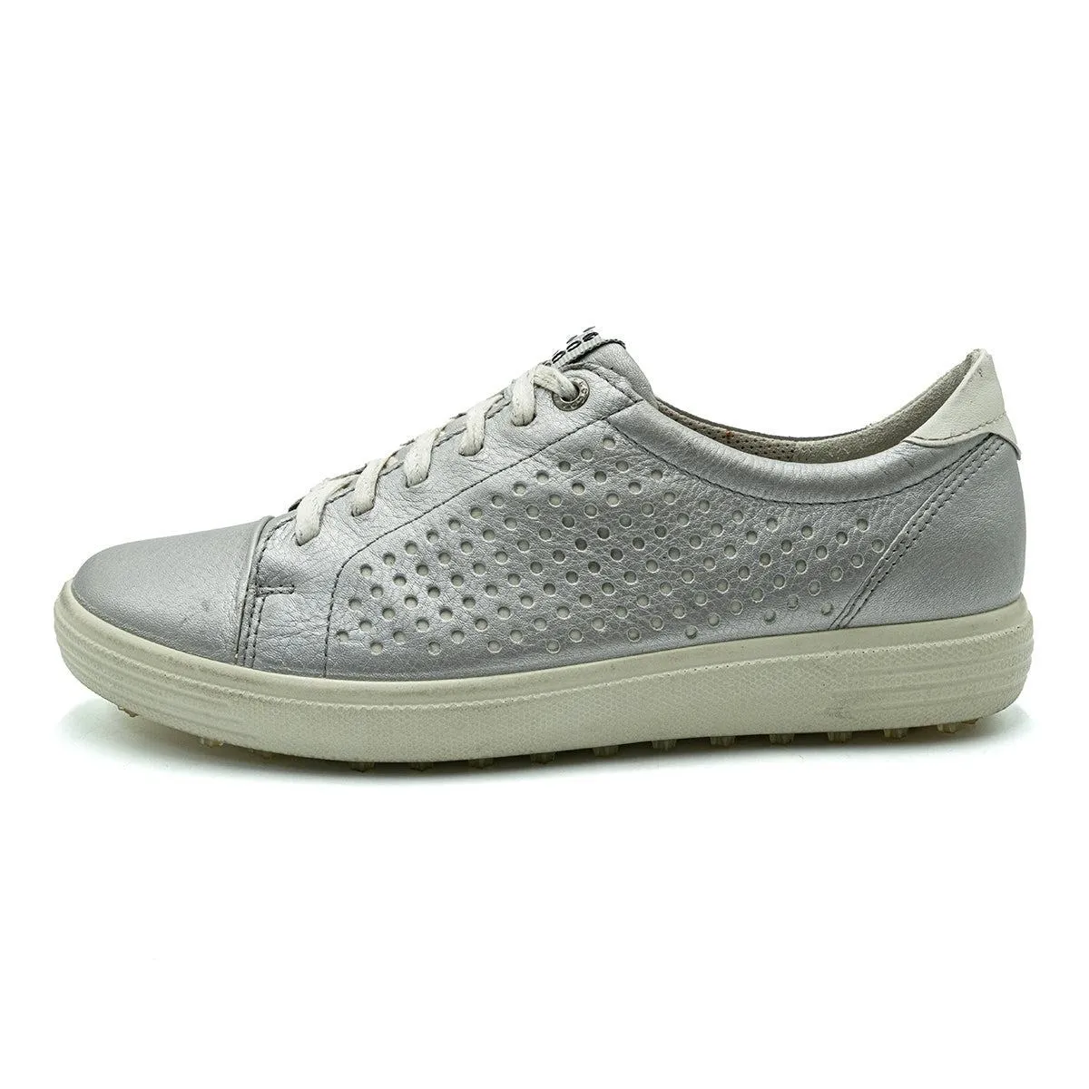 Ecco Sport Low-Top Sneakers Leather Silver Colour For Women