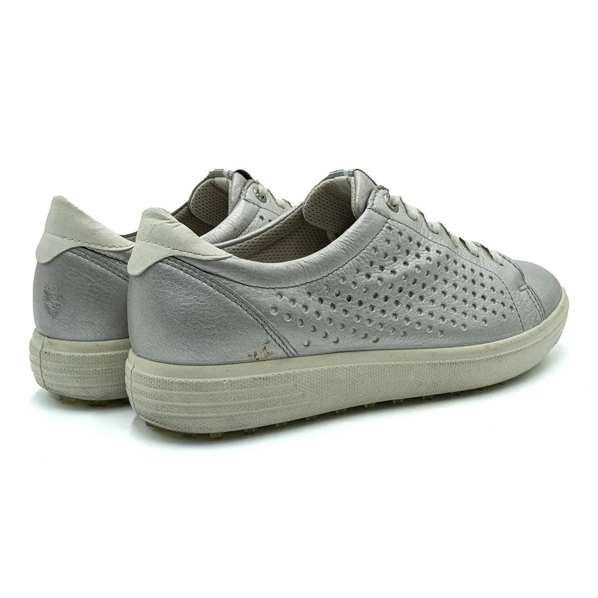 Ecco Sport Low-Top Sneakers Leather Silver Colour For Women