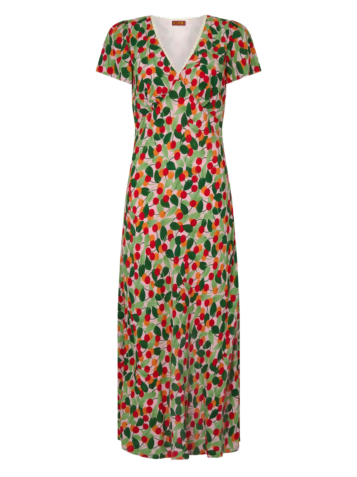 Effie Multi Cherry Midi Dress