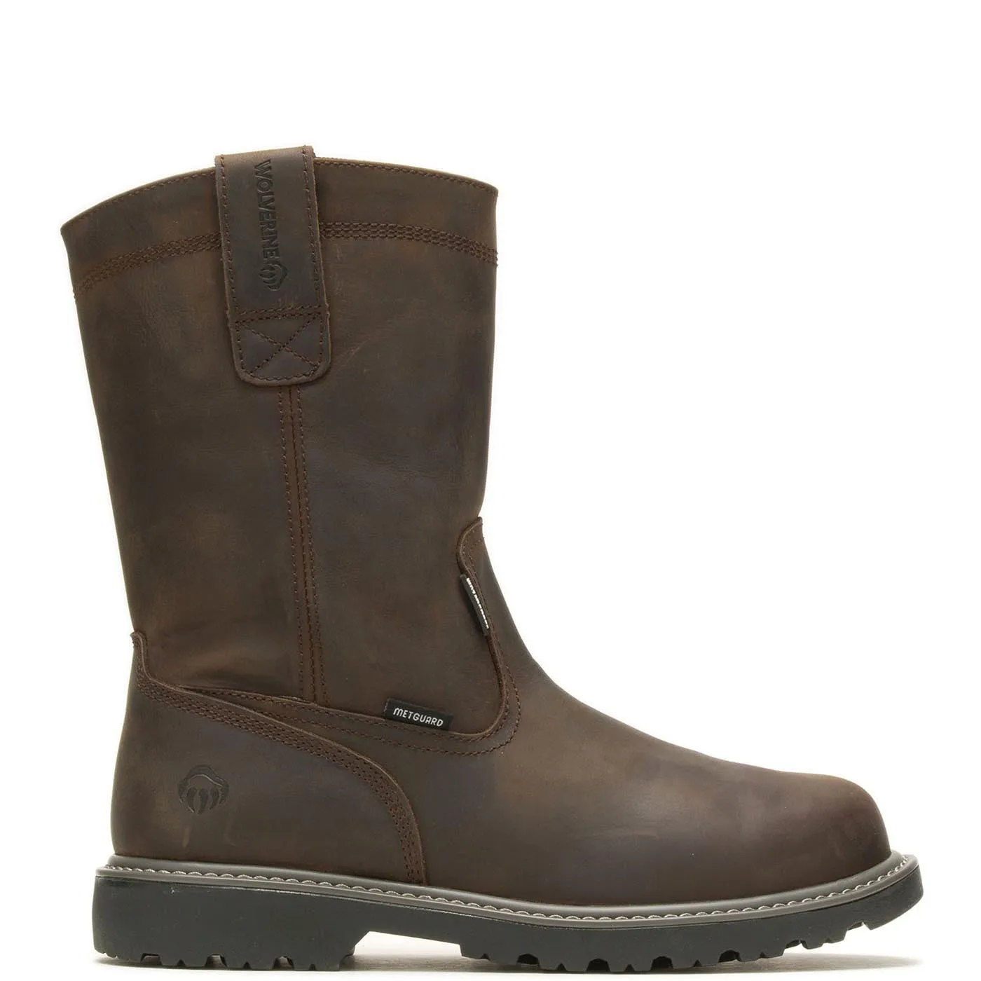 Floorhand Steel-Toe MetGuard Pull-On Work Boot Dark Brown