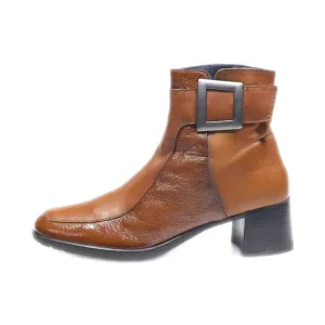 Fluchos Ikia Ankle Boots Leather Brown Colour For Women