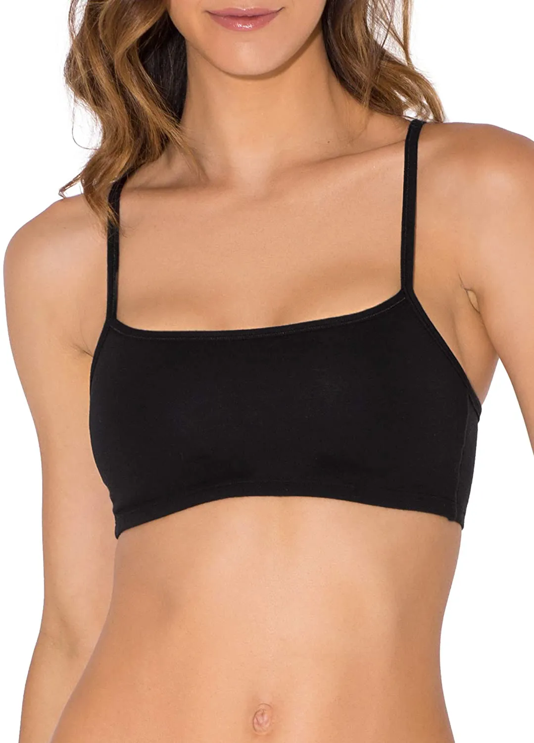 Fruit of the Loom Women's Spaghetti Strap Cotton Pullover Sports Bra