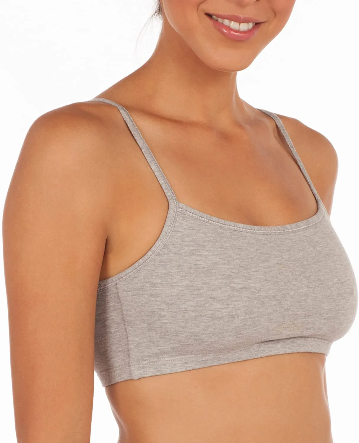 Fruit of the Loom Women's Spaghetti Strap Cotton Pullover Sports Bra