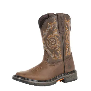 Georgia | Boot Carbo-Tec LT Big Kids Pull-On Boot | Brown