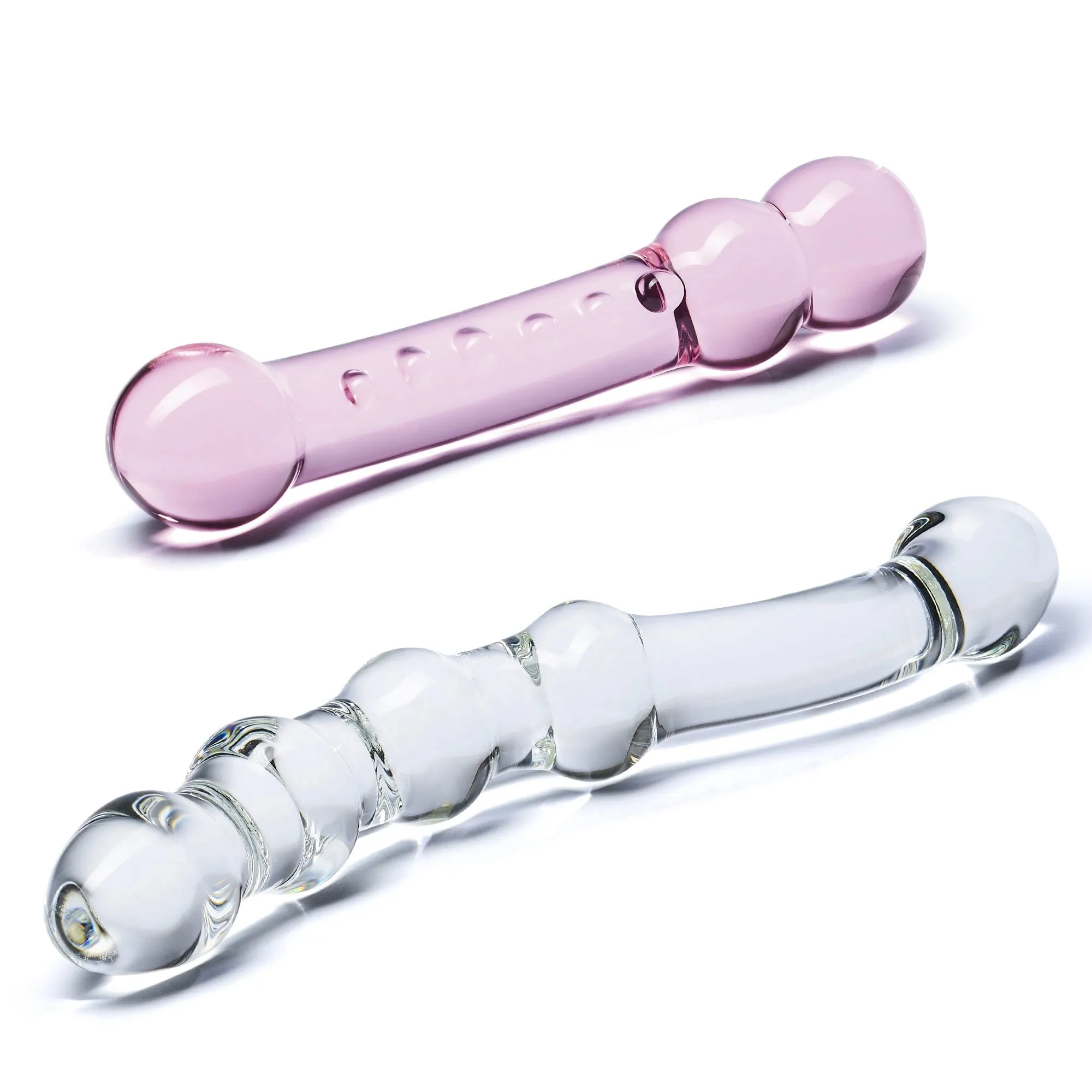 Glas 2 Pc Double Pleasure Glass Dildo Set