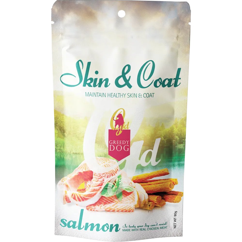 Greedy Dog Treats Skin & Coat Salmon 80g