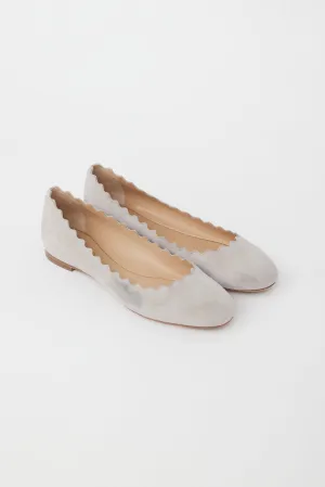 Grey Suede Lauren Ballet Flat