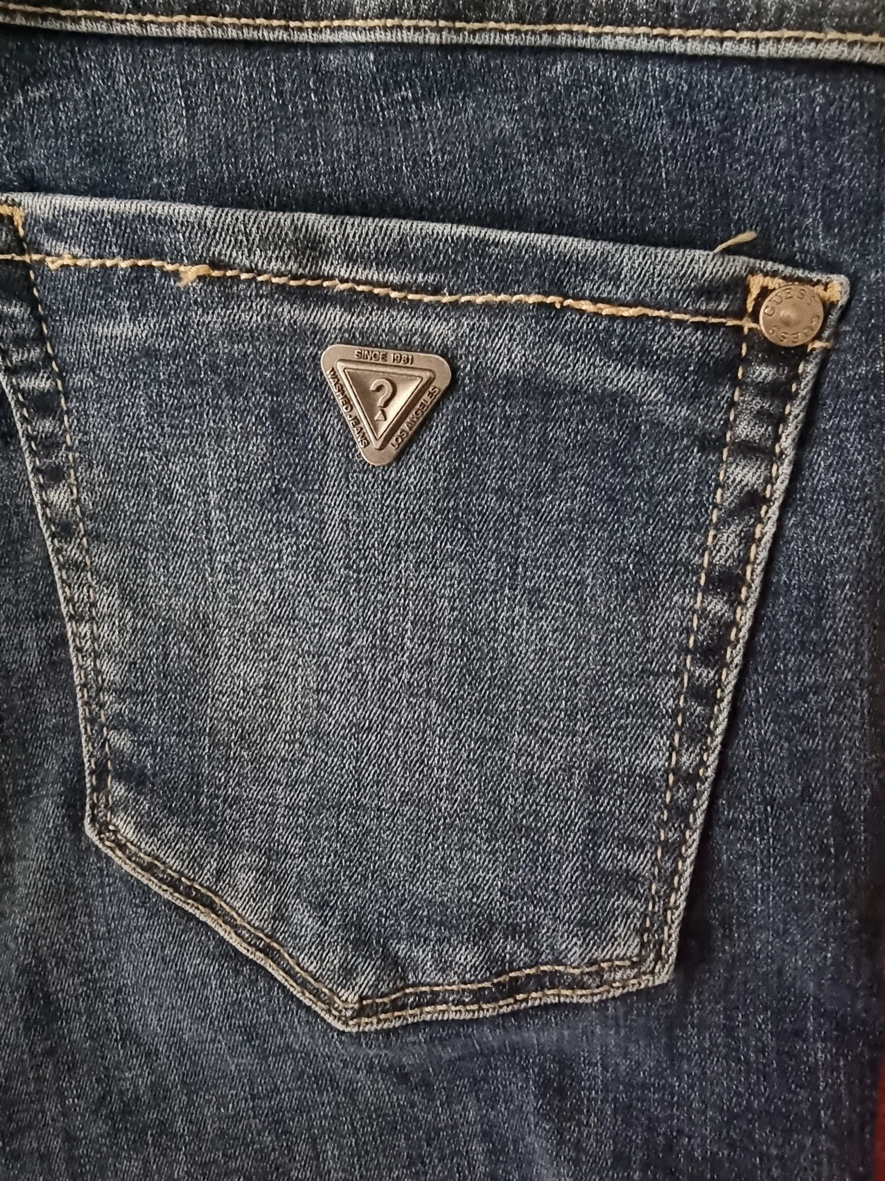 Guess Los Angeles Low Rise Denim Stretch Jeans With Studded Pockets UK 10 US 6 EU 38 IT 42