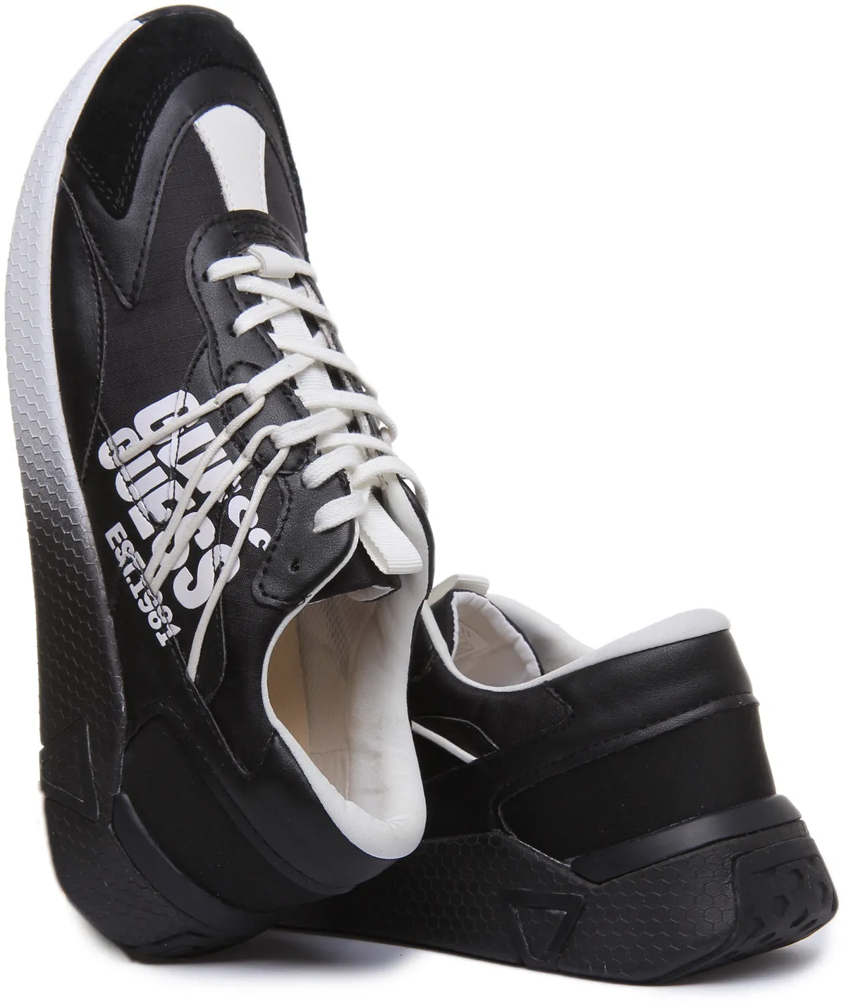 Guess Modena Active Lace Up In Black White For Men