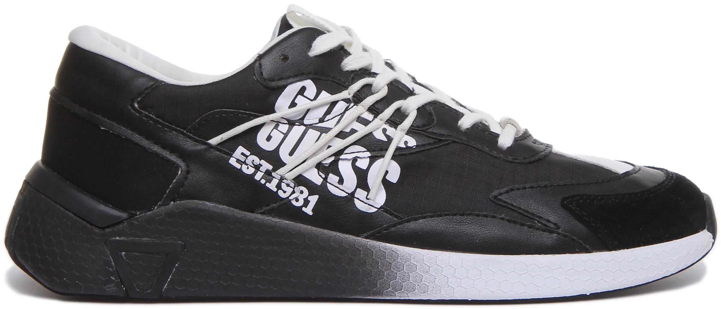 Guess Modena Active Lace Up In Black White For Men