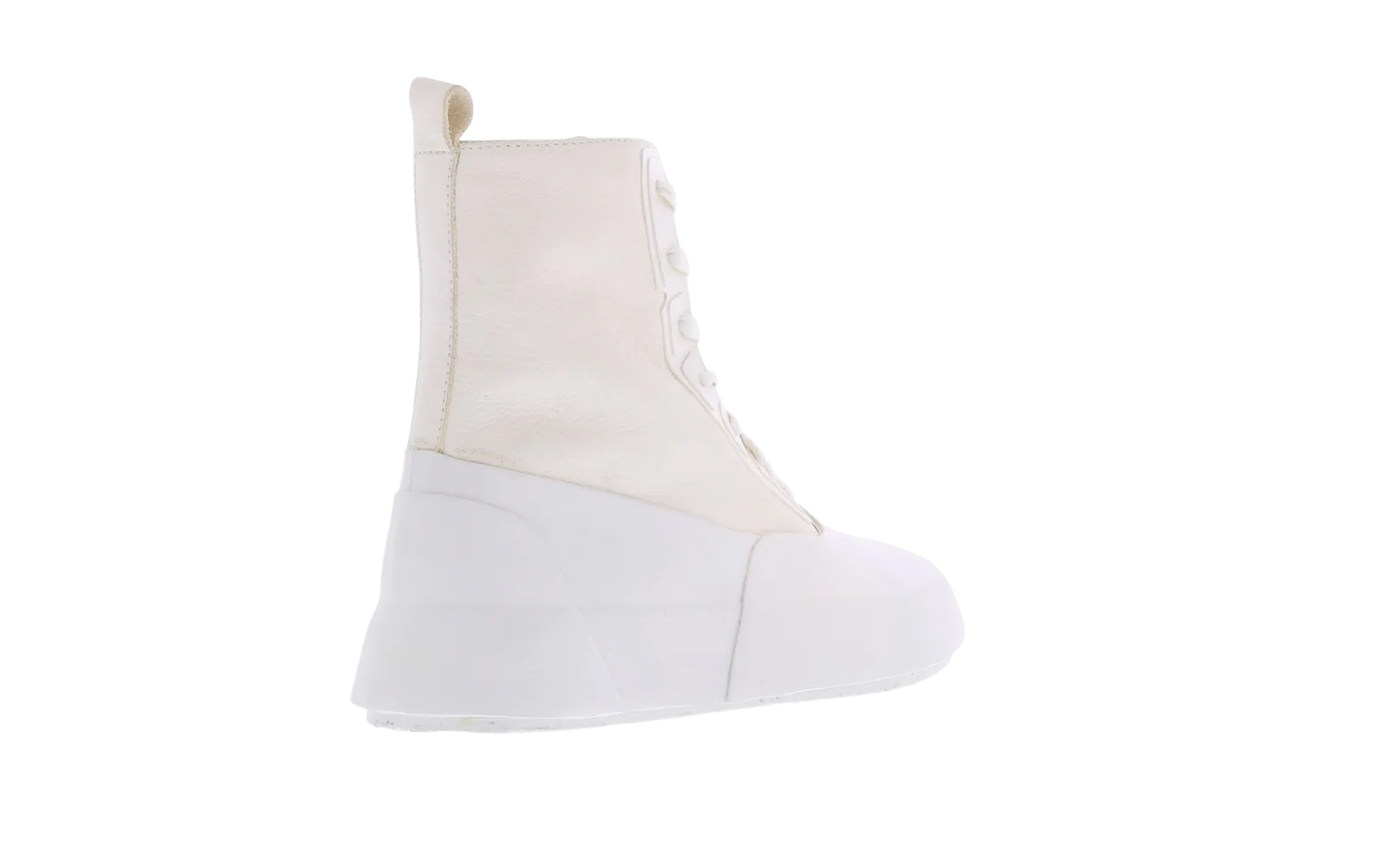 Heren Leather Mix Hi-Top Sneaker Off