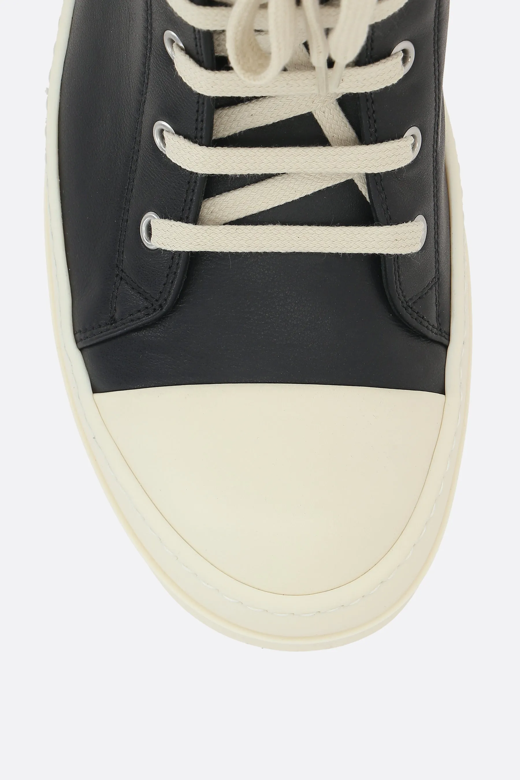 high-top smooth leather sneakers