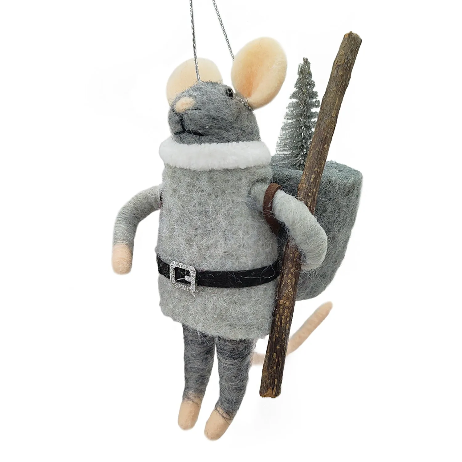 Hiking Harry" Felt Mouse Ornament