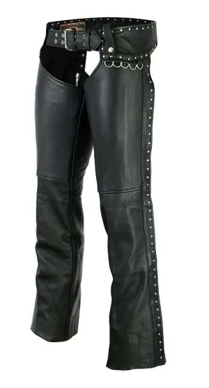 Hip Hugger Leather Chaps Studded Detailing Women Style