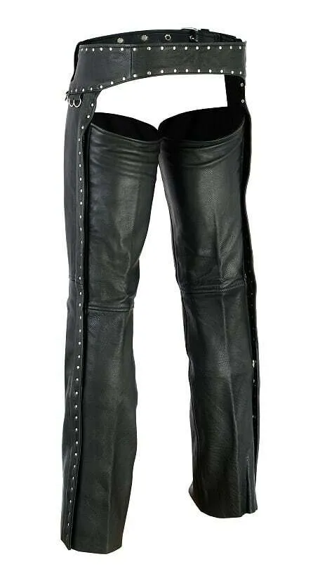 Hip Hugger Leather Chaps Studded Detailing Women Style