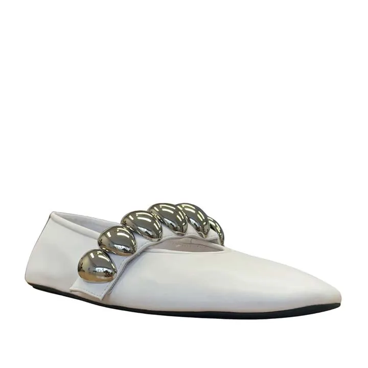 JEFFREY CAMPBELL BALLET-SD WHITE FLATS