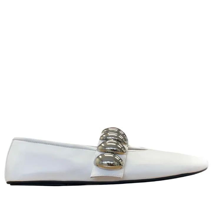 JEFFREY CAMPBELL BALLET-SD WHITE FLATS