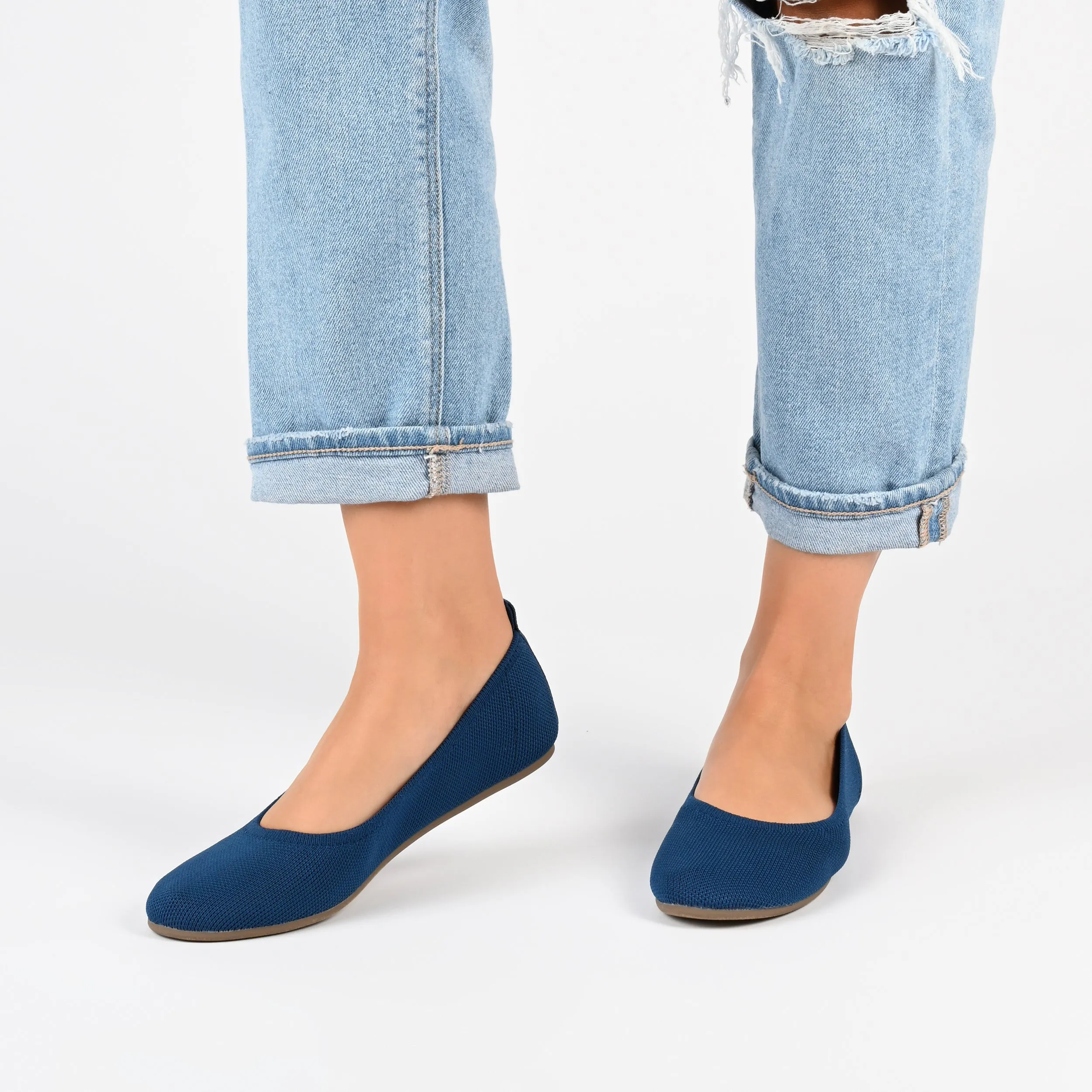 JERSIE KNIT BALLET FLATS IN WIDE