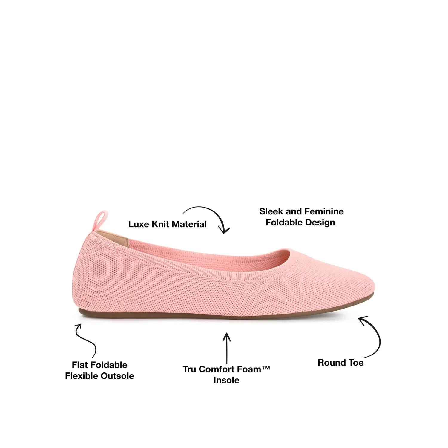 JERSIE KNIT BALLET FLATS IN WIDE