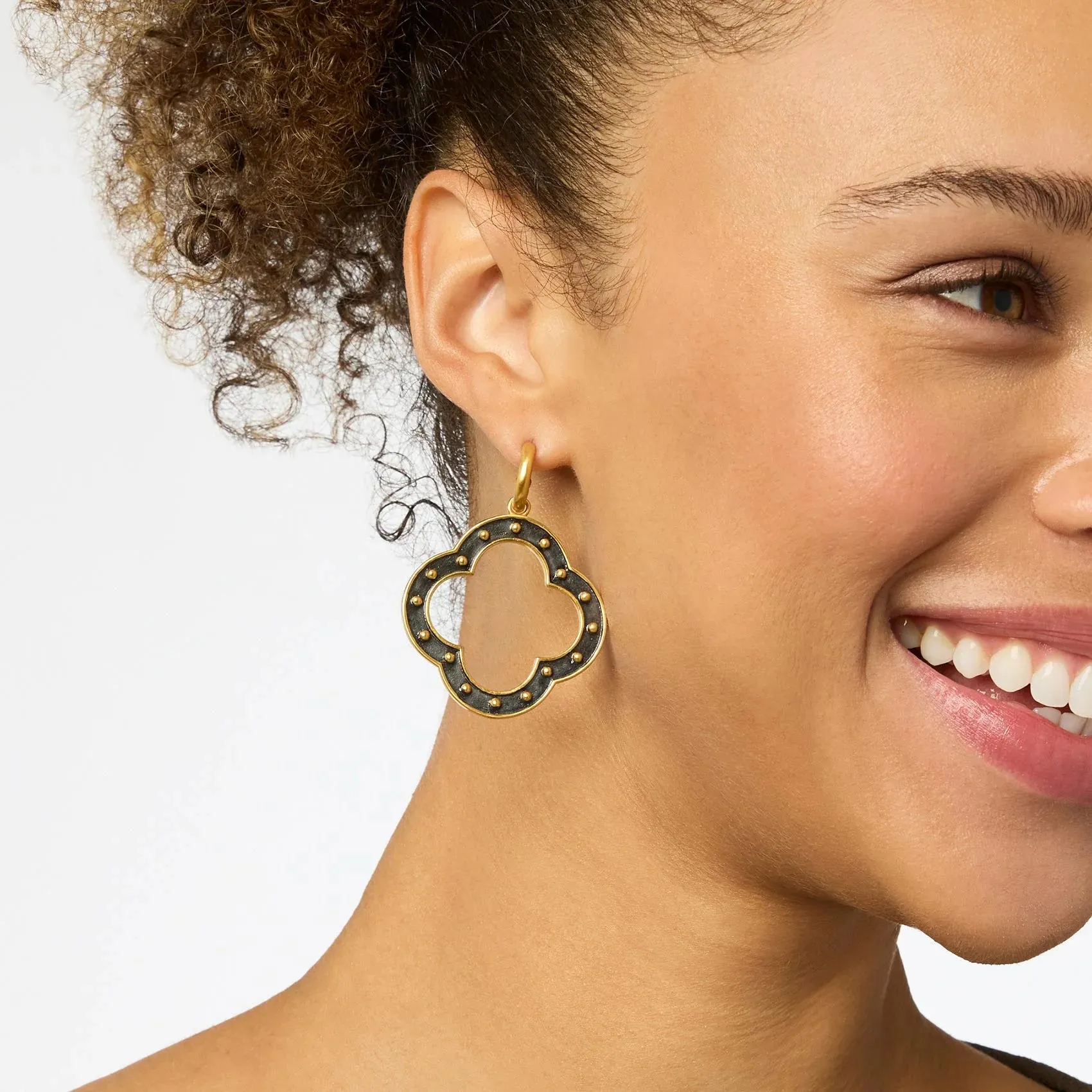 Julie Vos SoHo Statement Hoop & Charm Earring