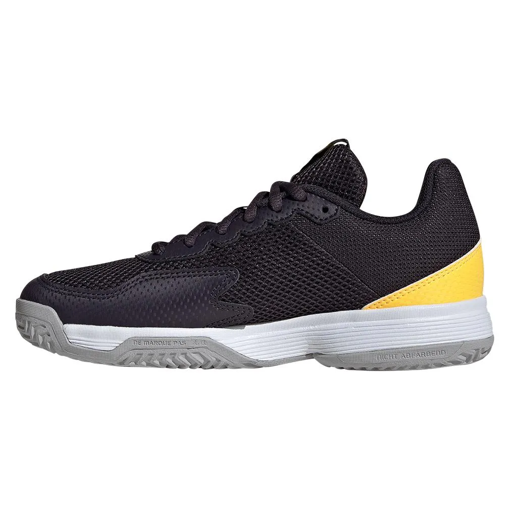 Juniors Courtflash Tennis Shoes Aurora Black and Spark