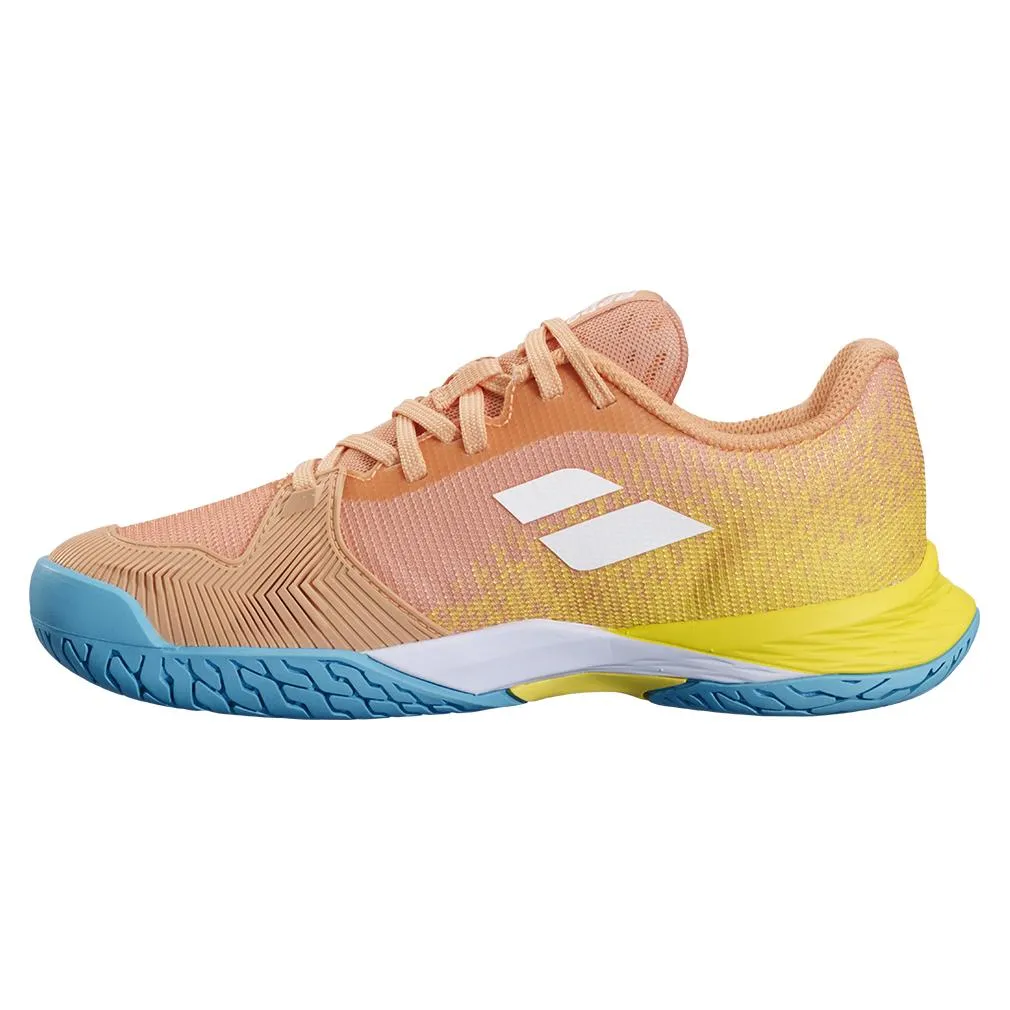 Juniors` Jet Mach 3 All Court Tennis Shoes Coral and Gold Fusion