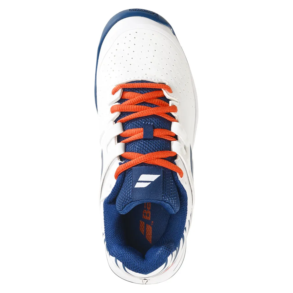 Junior`s Propulse AC Tennis Shoes White and Estate Blue