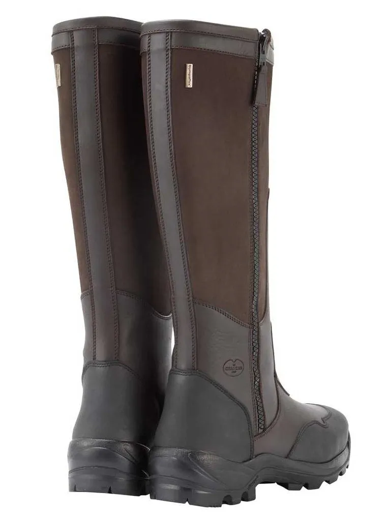 LE CHAMEAU Turenne Boots - Mens Leather & Nubuck Full Zip - Dark Brown