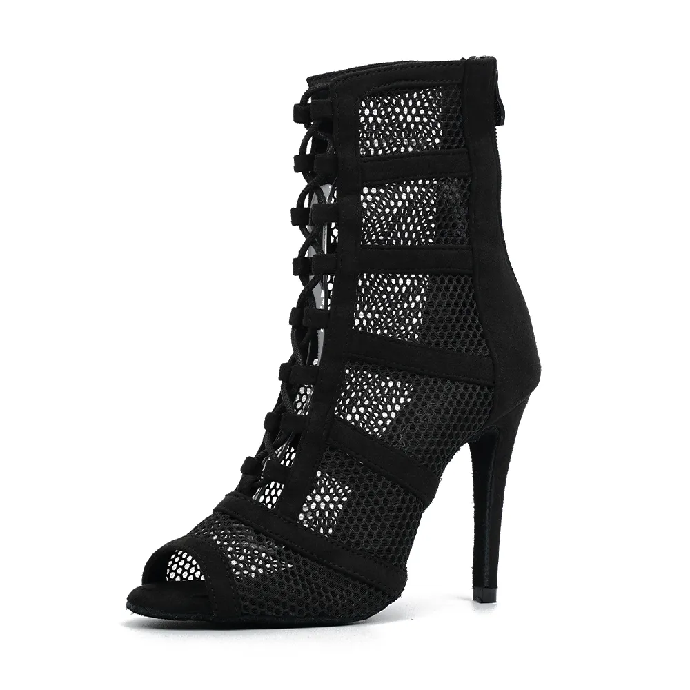 Leana noir - Talons stilettos standard - Prête à expédier