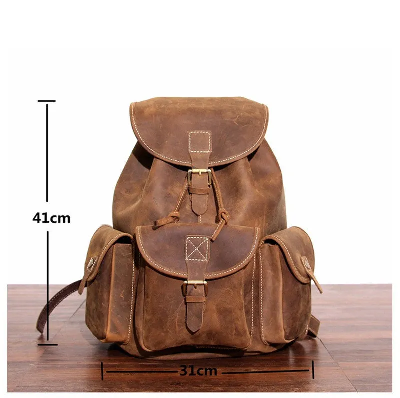 Leather Hiking Backpack