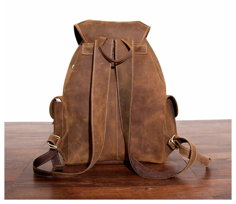 Leather Hiking Backpack