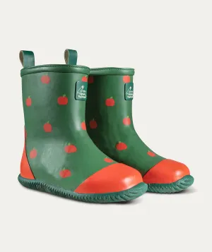 Lined Classic Wellington Boots - Red Apples